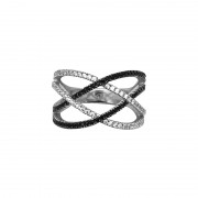 Bague Carador Argent 925/000e Oxydes bicolores Bague Carador Argent 925/000e Oxydes bicolores