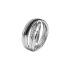 Bague Carador Argent 925/000e Reliefs bicolores