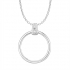 Collier Femme Atelier 17 Bulle cercle décalé or blanc 375/000 et diamants