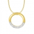 Collier Femme Atelier 17 Bulle bicolore or 375/000 et diamants