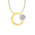 Collier Femme Atelier 17 Bulle cercle et rond bicolore or 375/000 et diamants