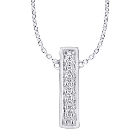 Collier Femme Atelier 17 Ruban totalement empierré de diamants en or blanc 375/000