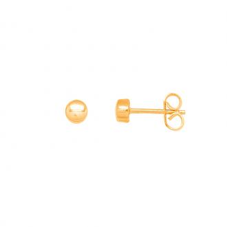 Boucles d'oreilles carador or jaune femme motif rond P-791