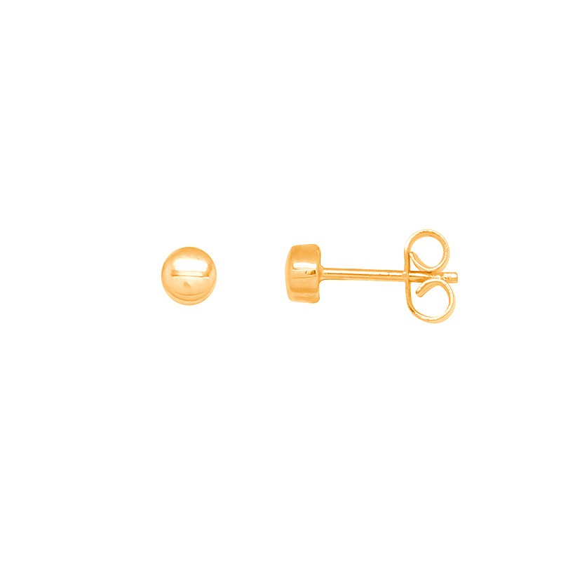 Boucles d'oreilles carador or jaune femme motif rond P-791