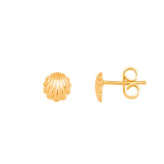 Boucles d'oreilles carador Or jaune 375/000e Coquillage PX-1 