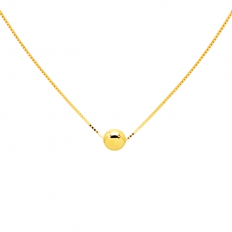 Collier Carador Or jaune motif rond 012KVDF829