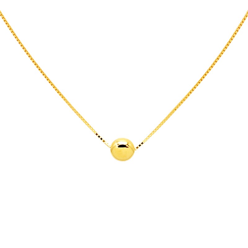 Collier Carador Or jaune motif rond 012KVDF829