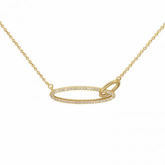 Collier Carador plaqué or Motif circulaire 52EU0390CZ