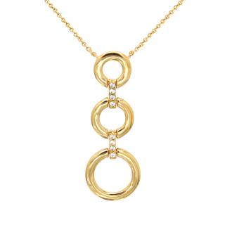 Collier Carador plaqué or Trilogie 52HP049CZ