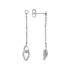 Boucles d'oreilles Carador pendantes gouttes enlacées argent 925/000 et zircons