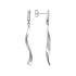 Boucles d'oreilles Carador pendantes torsades argent 925/000 et oxydes de zirconium