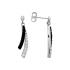 Boucles d'oreilles Carador classiques oxydes de zirconium bicolores en argent 925/000 RES00409