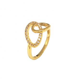 Bague Carador plaqué or jaune Ovale 12EP142CZ_054