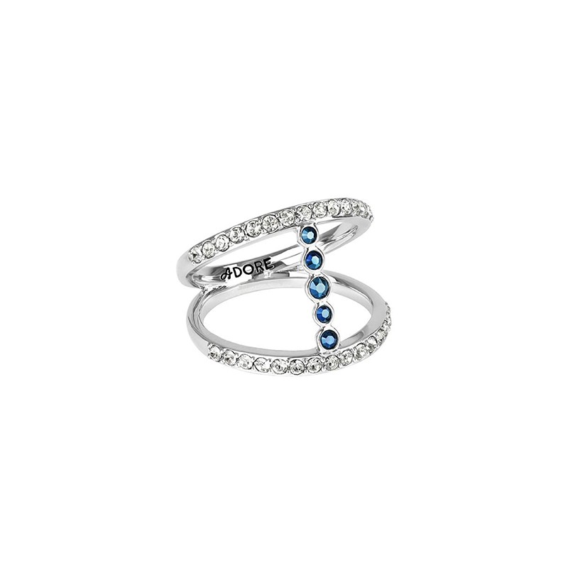 Bague Femme Adore ELEGANCE Cristaux bleus et incolores 5375457