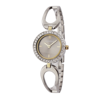 Montre Femme Amporelle métal argenté bracelet fantaisie P100637-E2