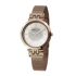 Montre Femme Amporelle métal doré rose maille mailanaise P100758-F2