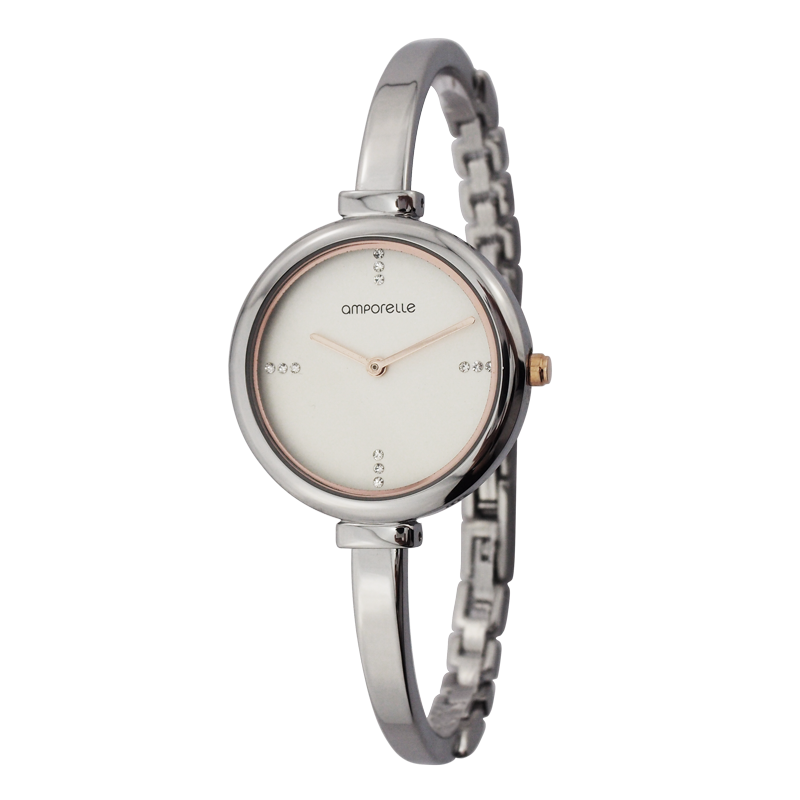 montre femme acier argent