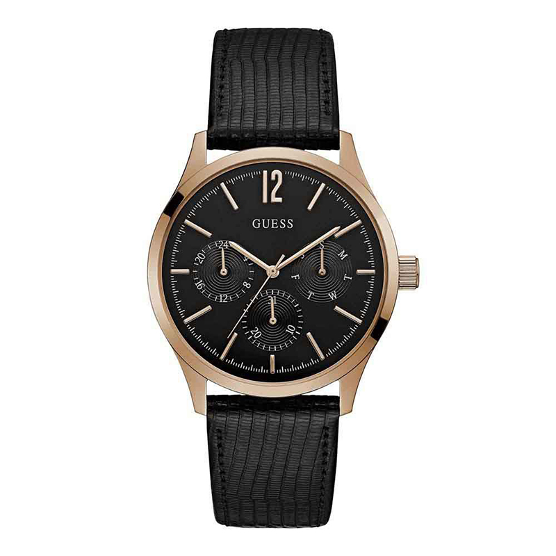 Conseils pour l'acquisition d'une nouvelle montre Montre-homme-guess-regent-cuir-noir-w1041g3