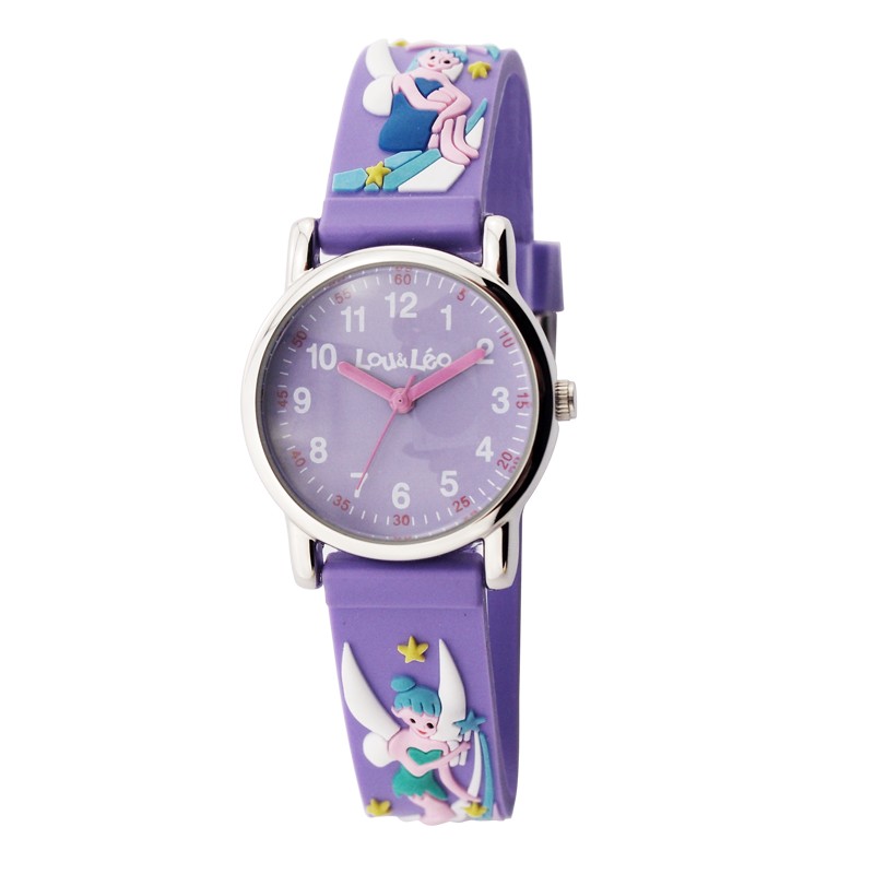 Montre fille Lou&Léo Fée plastique violet P100208-D5