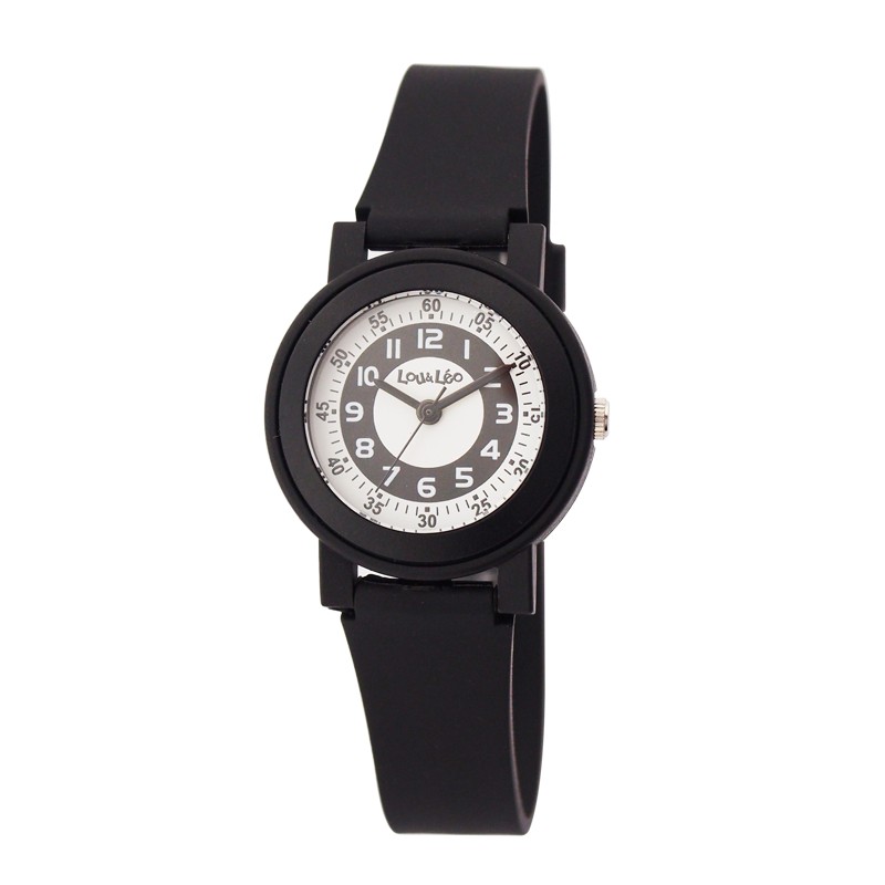 Montre Enfant Lou&Léo noire plastique P100648-C3