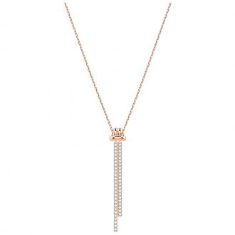 Collier Swarovski pendentif en Y Lifelong doré rose 5390817