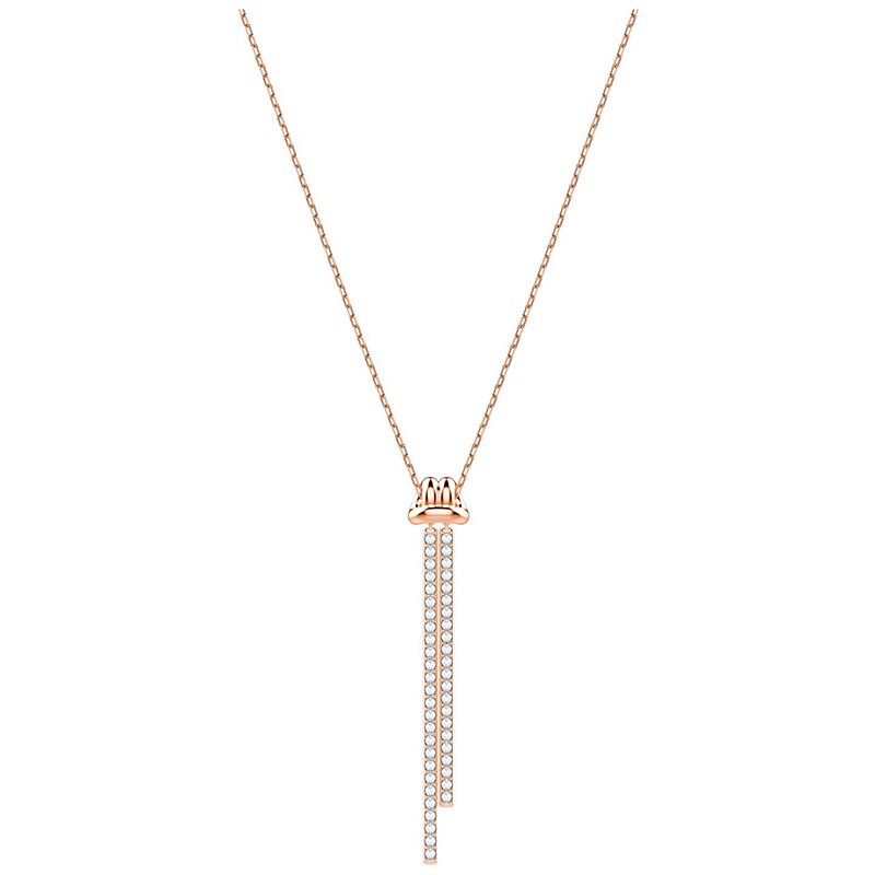 Collier Swarovski pendentif en Y Lifelong doré rose 5390817