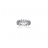 Bague jonc Carador laurier argent 925/000 et oxydes de zirconium