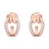 Boucles d'oreilles créoles Swarovski Lifelong métal doré rose 5392920