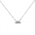 Collier Femme Silver Pop rectangles argent 925/000 et Howlite