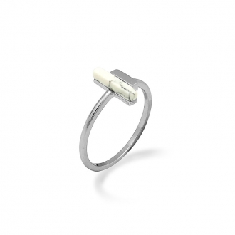 Bague Femme Silver Pop rectangle argent 925/000 et howlite