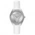 Montre Femme Guess Tri Glitz cuir verni blanc W0884L2