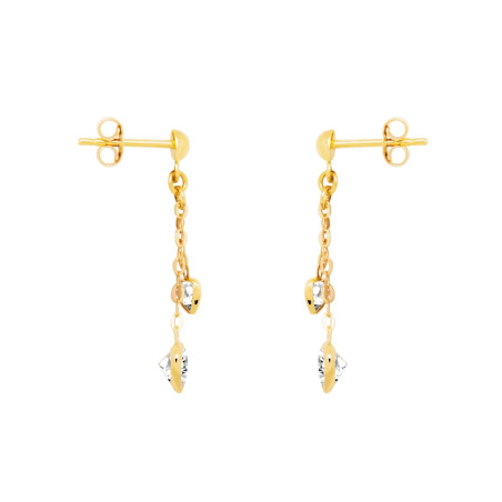 Boucles d’oreilles Carador Or jaune 375/000e – coeur – pendantes 125330A27