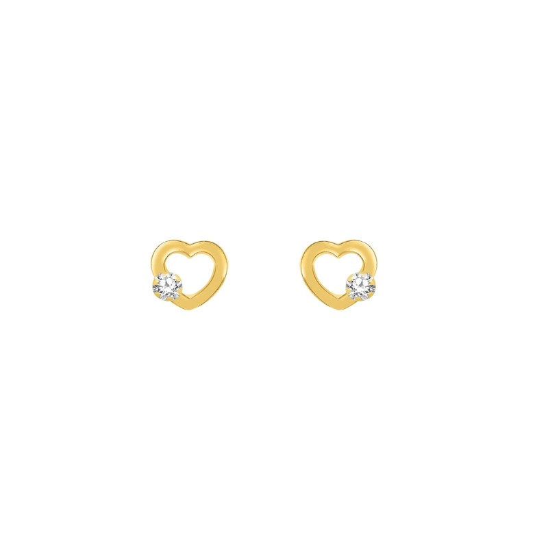 Boucles d’oreilles Carador Or jaune 375/000e et zircons 124360A27