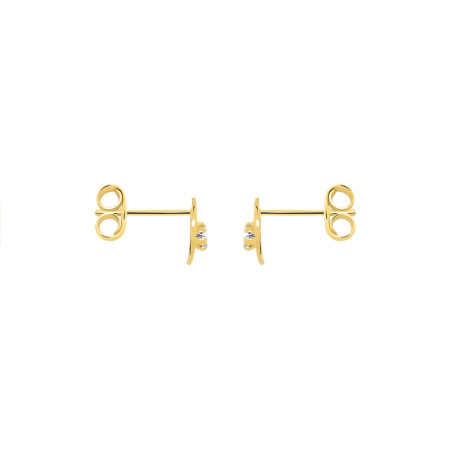 Boucles d’oreilles Carador Or jaune 375/000e et zircons 124360A27