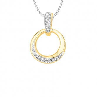 Collier Carador Diamants et Or multicolore 375/000e
