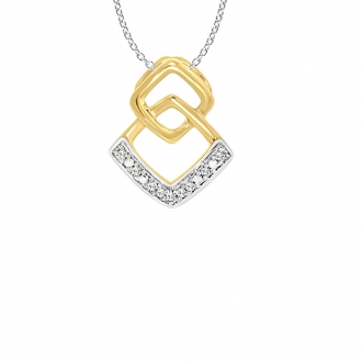 Collier Carador Diamants et Ors bicolore 375/000e