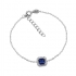 Bracelet Femme Carador baroque argent 925/000, oxydes de zirconium et verre bleu