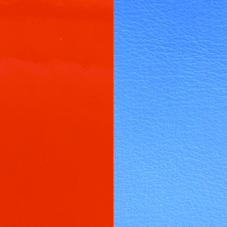 Cuir pour bracelet Les Georgettes largeur 25 mm Orange vernis/Bleuet 702755199C2000