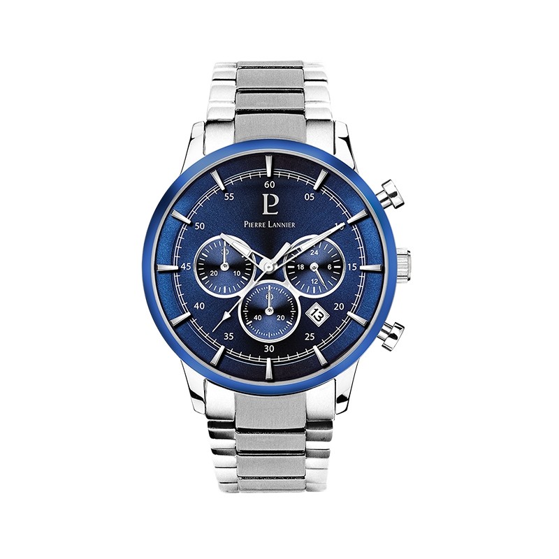 Montre Homme Pierre Lannier Chrono acier argenté 245F161