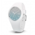 Montre Ice Lo Blanc et bleu pailleté Taille M 013429