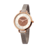 Montre Femme Amporelle Argentée et dorée rose maille milanaise P100553-G2