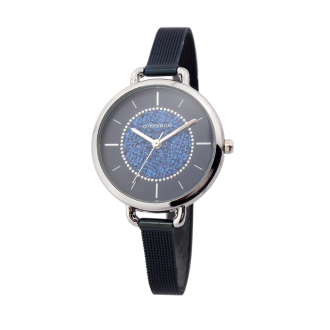 Montre Femme Amporelle maille milanaise bleue P100553-H2