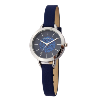 Montre Femme Amporelle cuir bleu P100576-E3