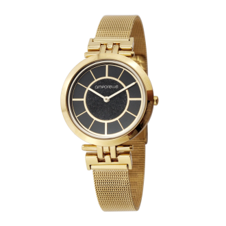 Montre Femme Amporelle métal doré maille mailanaise P100758-K2