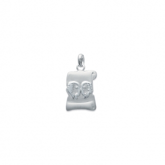 Pendentif Carador signe astrologique Gémeaux argent 925/000