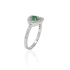 Bague Femme Carador elipse 925/000, zircons et verre vert RRS00282GR-54