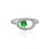 Bague Femme Carador elipse 925/000, zircons et verre vert RRS00282GR-54