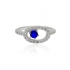 Bague Femme Carador elipse argent 925/000, zircons et verre bleu RRS00282BL-54