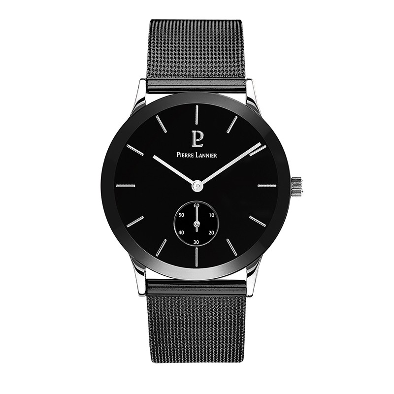 Montre Homme Pierre Lannier Cityligne maille milanaise noire 218D138