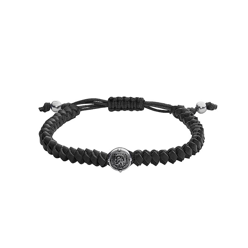 Bracelet Homme Diesel cuir noir DX1043040